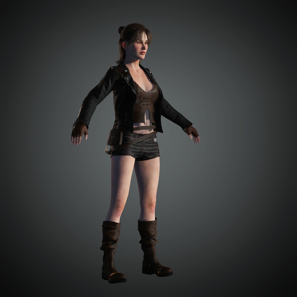 Nacked Female 3d character Model