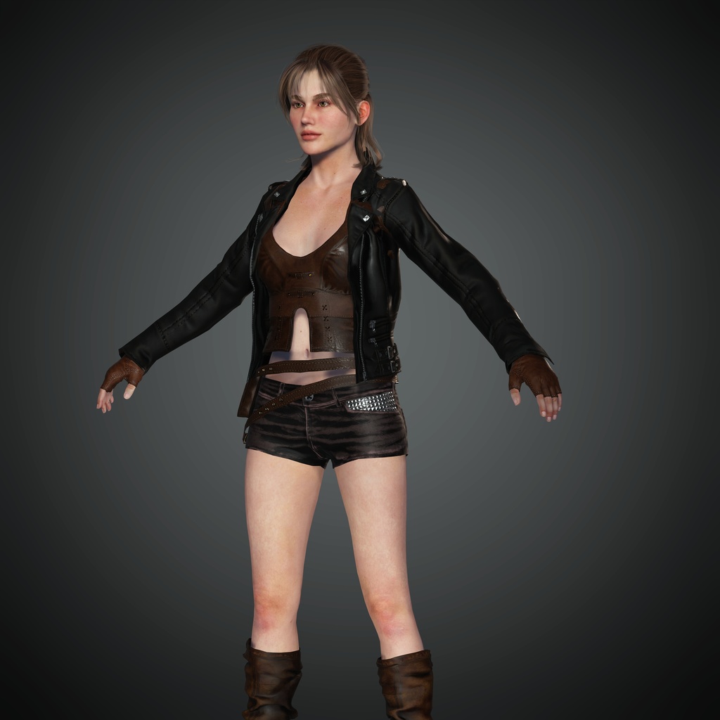 Nacked Female 3d character Model