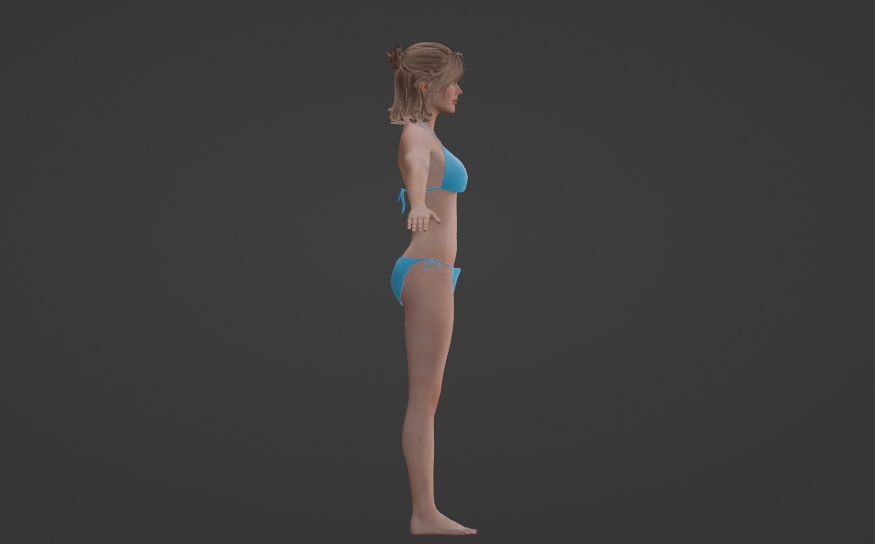 Nacked Female 3d character Model