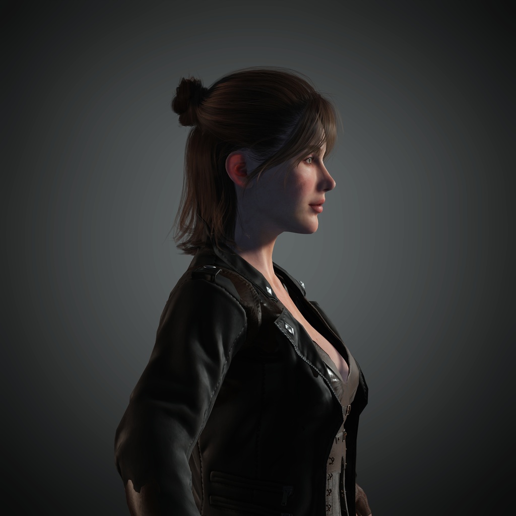 Nacked Female 3d character Model
