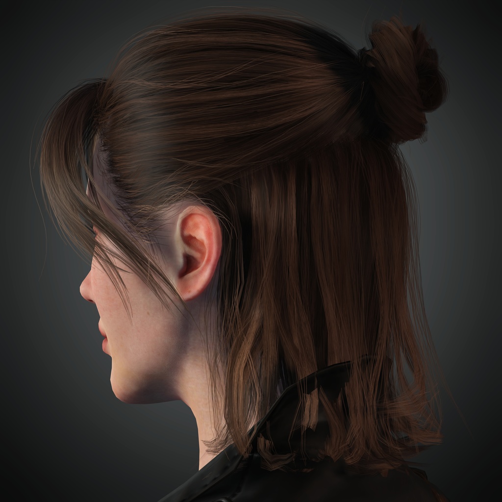 Nacked Female 3d character Model