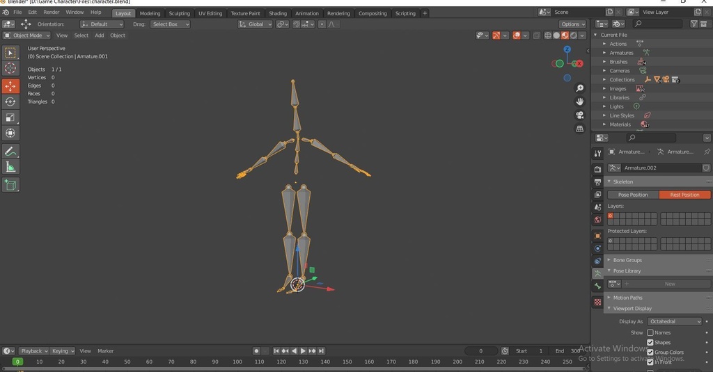 Nacked Female 3d character Model