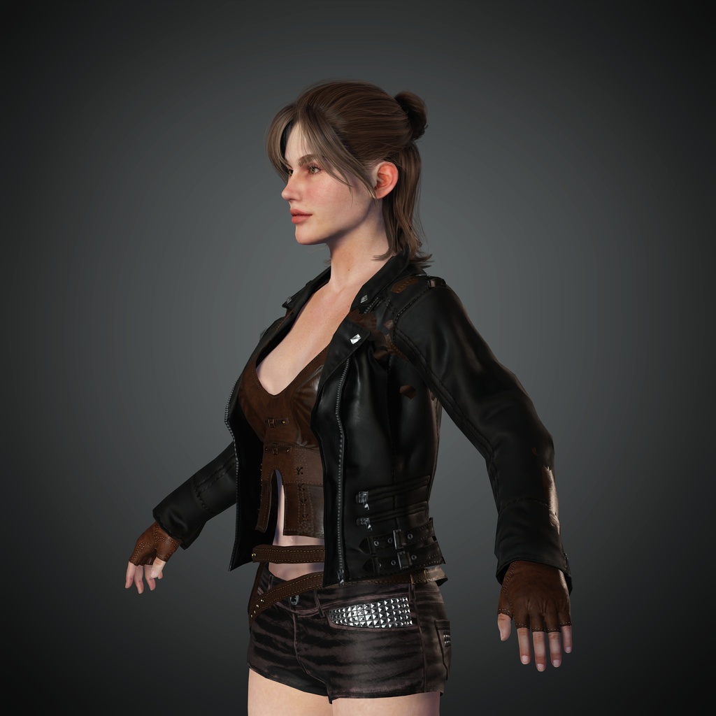 Nacked Female 3d character Model