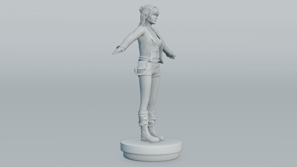 Nacked Female 3d character Model