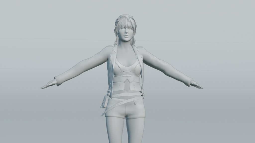 Nacked Female 3d character Model