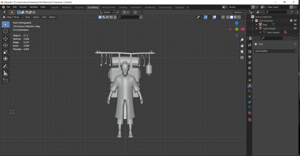 Old Merchant Rigged 3dcharacter_ 古い商人は3Dキャラクターを装備しました