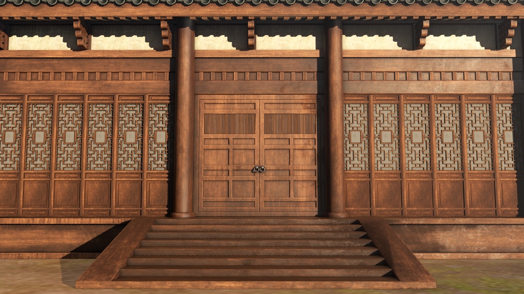 Asian Japanese Traditional Realistic 3d Building Model