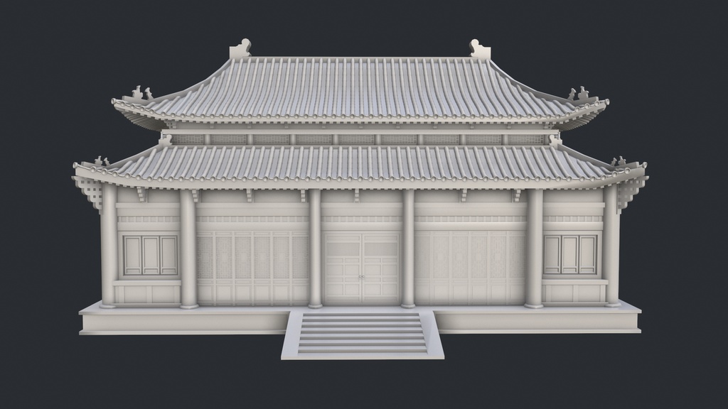 Asian Japanese Traditional Realistic 3d Building Model