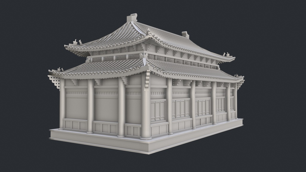 Asian Japanese Traditional Realistic 3d Building Model
