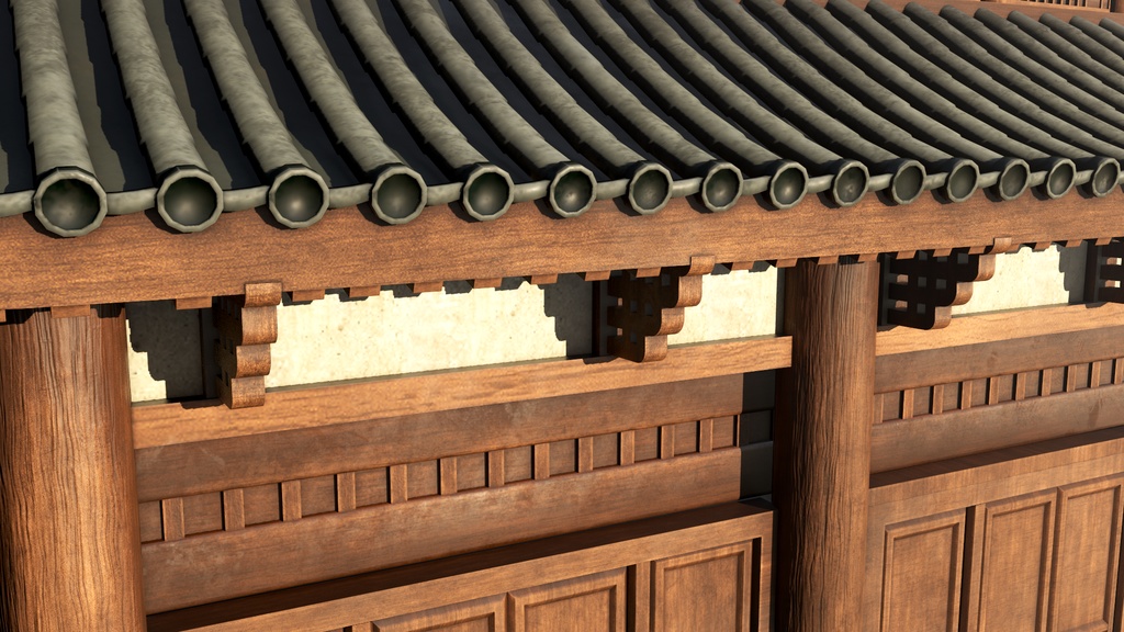 Asian Japanese Traditional Realistic 3d Building Model