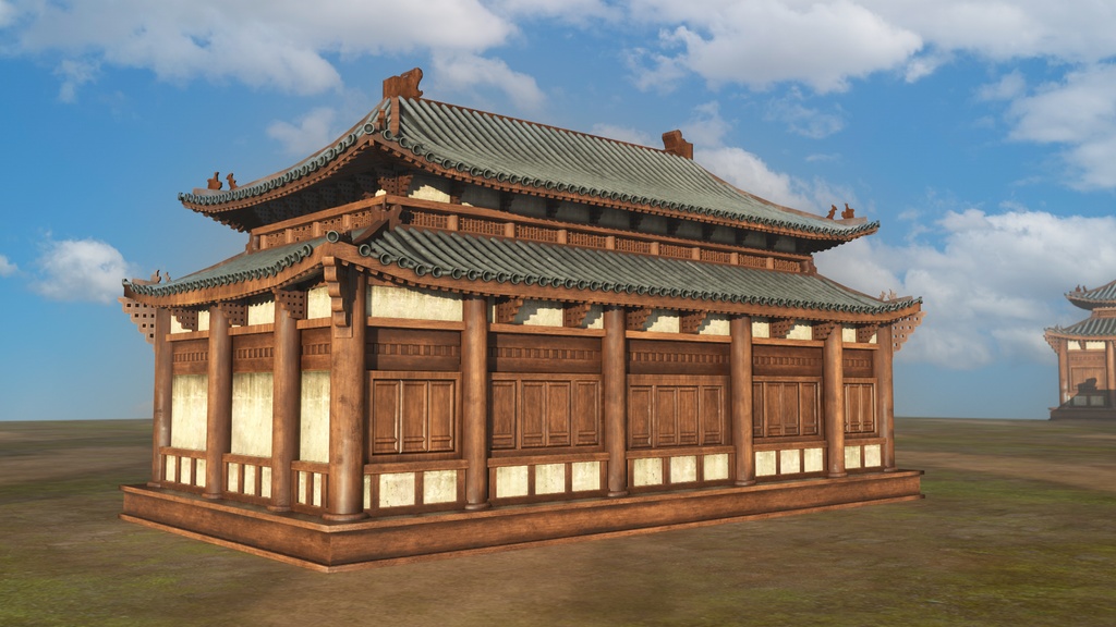 Asian Japanese Traditional Realistic 3d Building Model