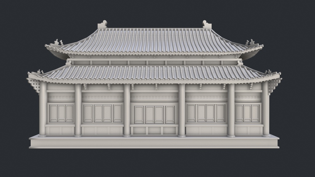 Asian Japanese Traditional Realistic 3d Building Model
