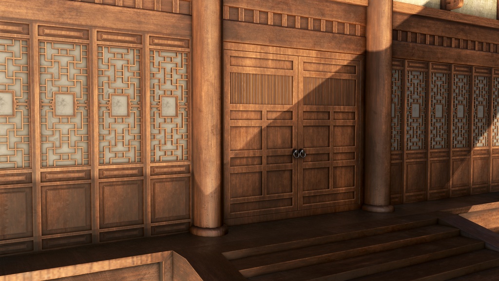 Asian Japanese Traditional Realistic 3d Building Model