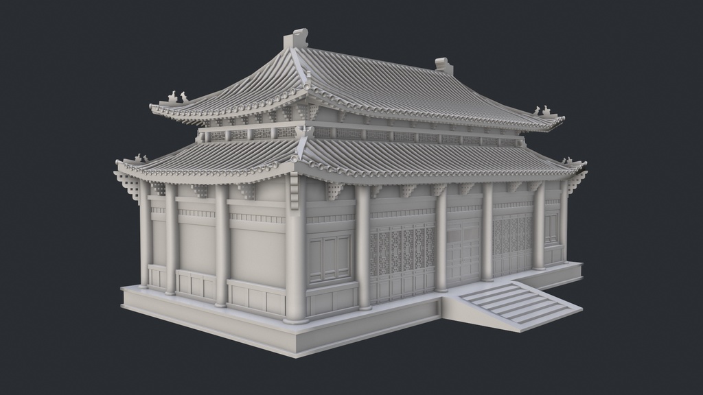 Asian Japanese Traditional Realistic 3d Building Model