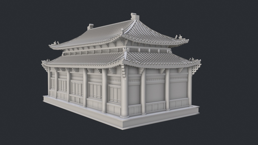 Asian Japanese Traditional Realistic 3d Building Model