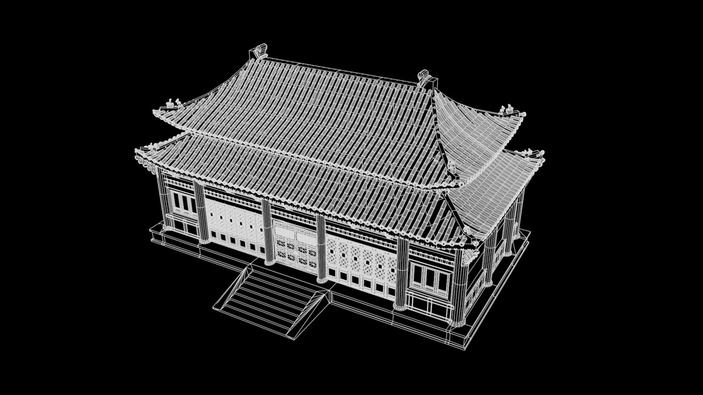 Asian Japanese Traditional Realistic 3d Building Model