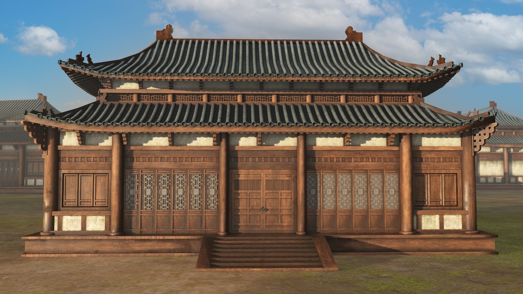Asian Japanese Traditional Realistic 3d Building Model