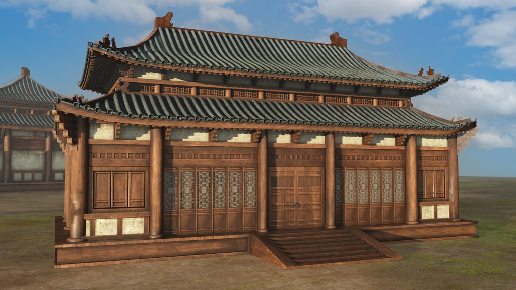 Asian Japanese Traditional Realistic 3d Building Model