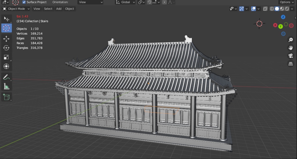 Asian Japanese Traditional Realistic 3d Building Model