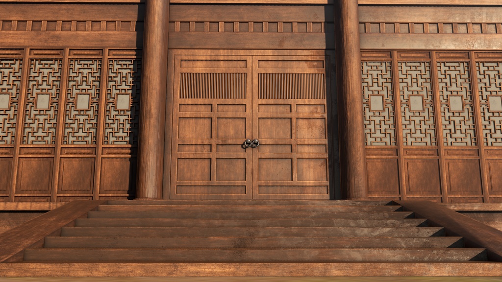 Asian Japanese Traditional Realistic 3d Building Model