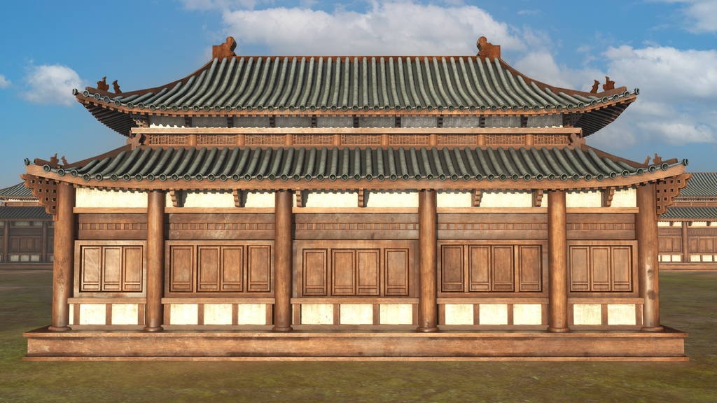 Asian Japanese Traditional Realistic 3d Building Model