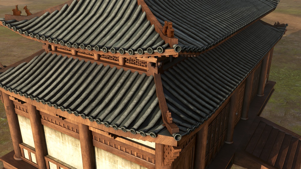 Asian Japanese Traditional Realistic 3d Building Model