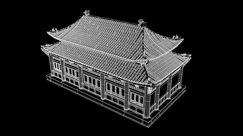 Asian Japanese Traditional Realistic 3d Building Model