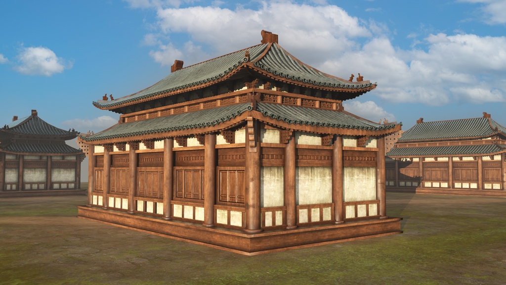 Asian Japanese Traditional Realistic 3d Building Model