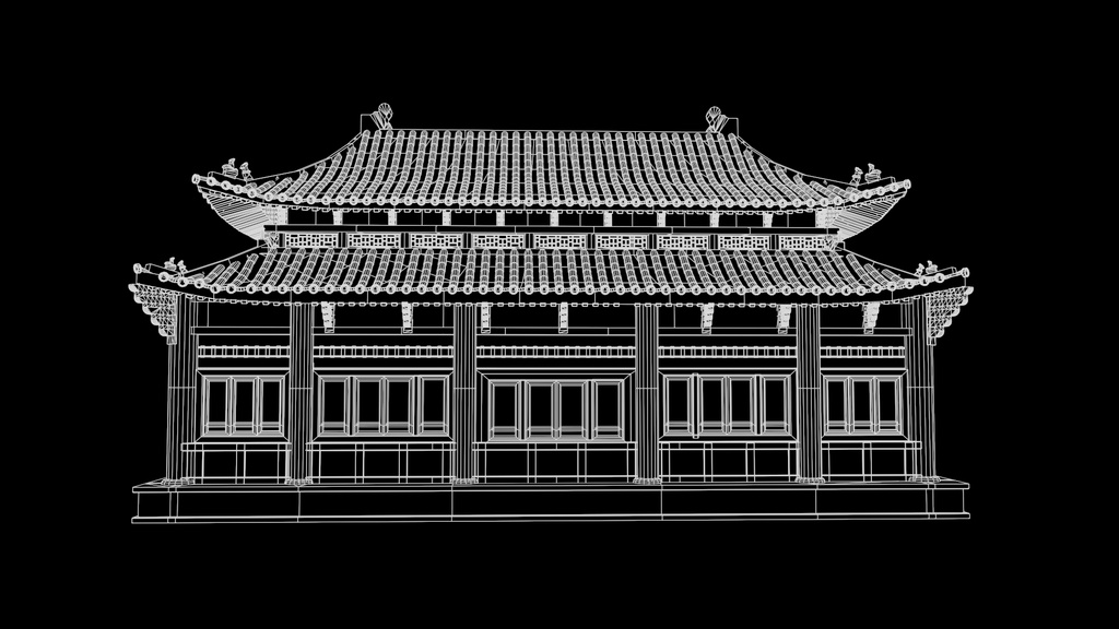 Asian Japanese Traditional Realistic 3d Building Model