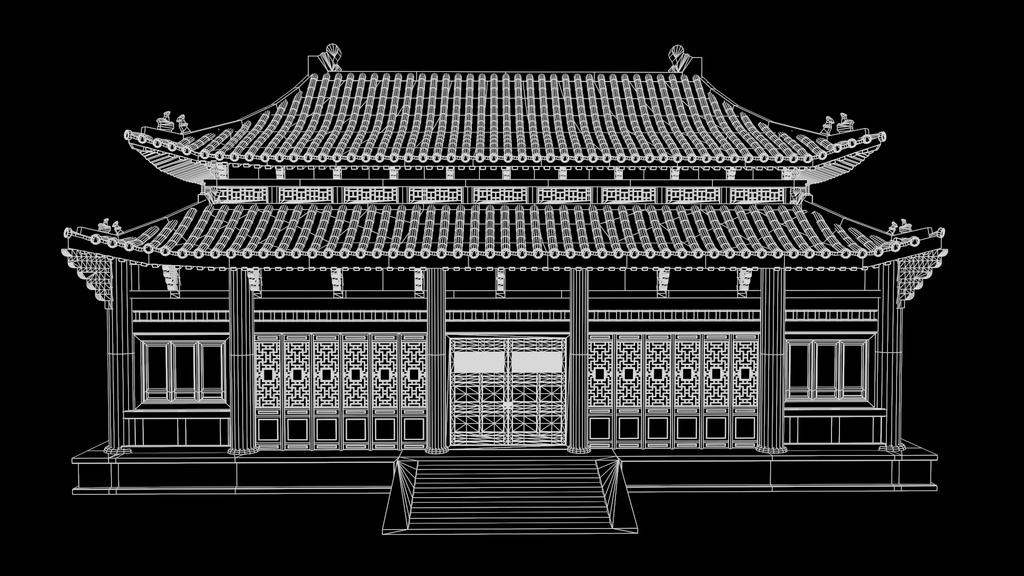 Asian Japanese Traditional Realistic 3d Building Model