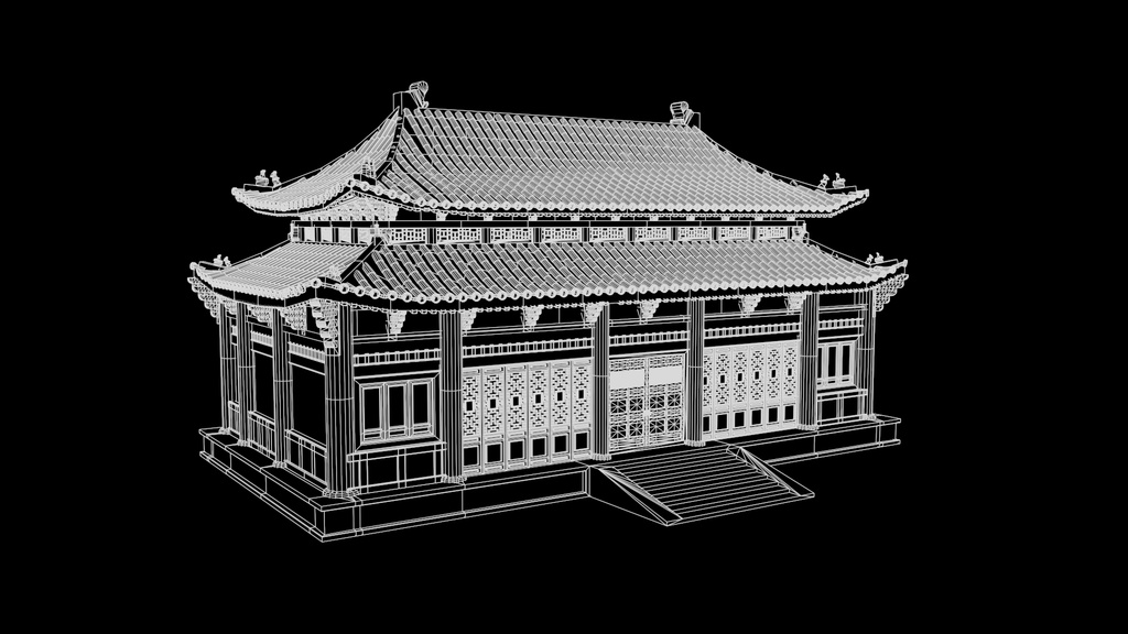 Asian Japanese Traditional Realistic 3d Building Model