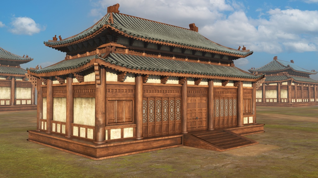 Asian Japanese Traditional Realistic 3d Building Model