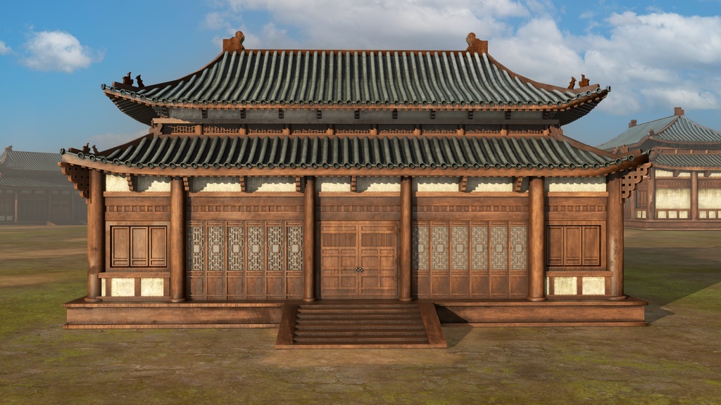 Asian Japanese Traditional Realistic 3d Building Model