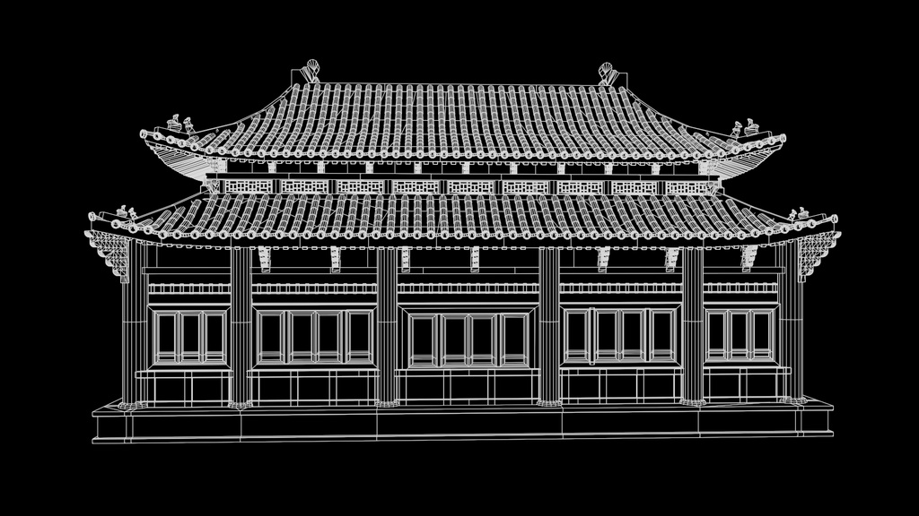 Asian Japanese Traditional Realistic 3d Building Model