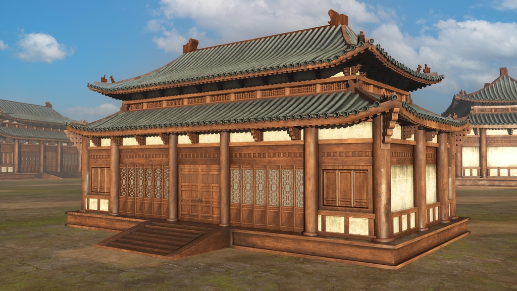 Asian Japanese Traditional Realistic 3d Building Model