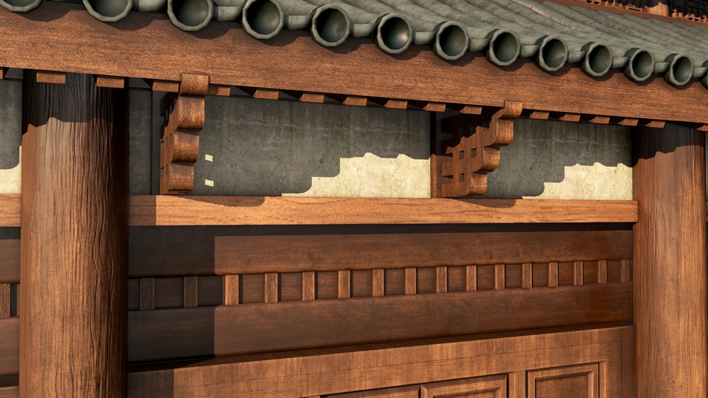 Asian Japanese Traditional Realistic 3d Building Model