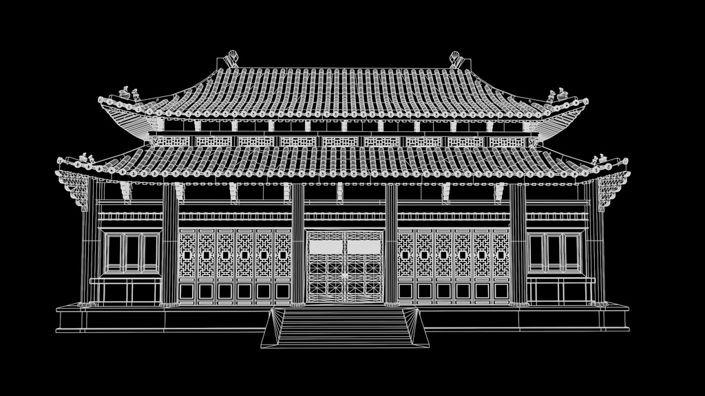 Asian Japanese Traditional Realistic 3d Building Model