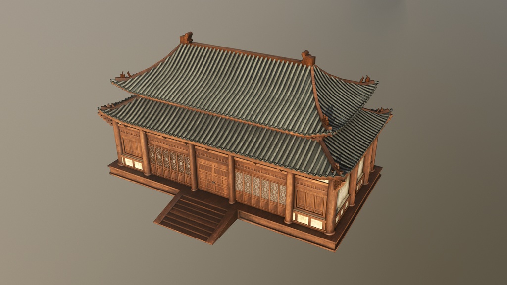 Asian Japanese Traditional Realistic 3d Building Model