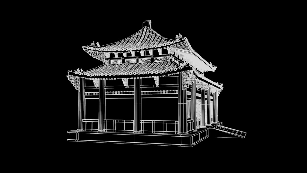 Asian Japanese Traditional Realistic 3d Building Model