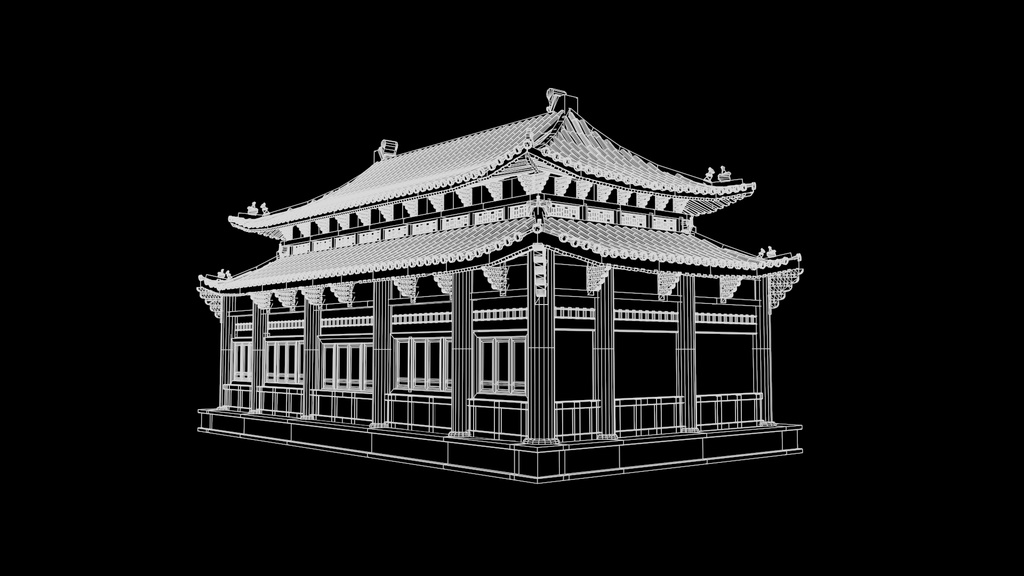 Asian Japanese Traditional Realistic 3d Building Model