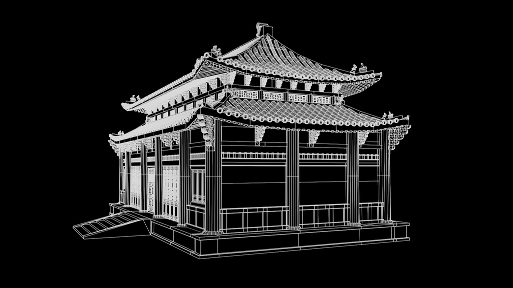 Asian Japanese Traditional Realistic 3d Building Model