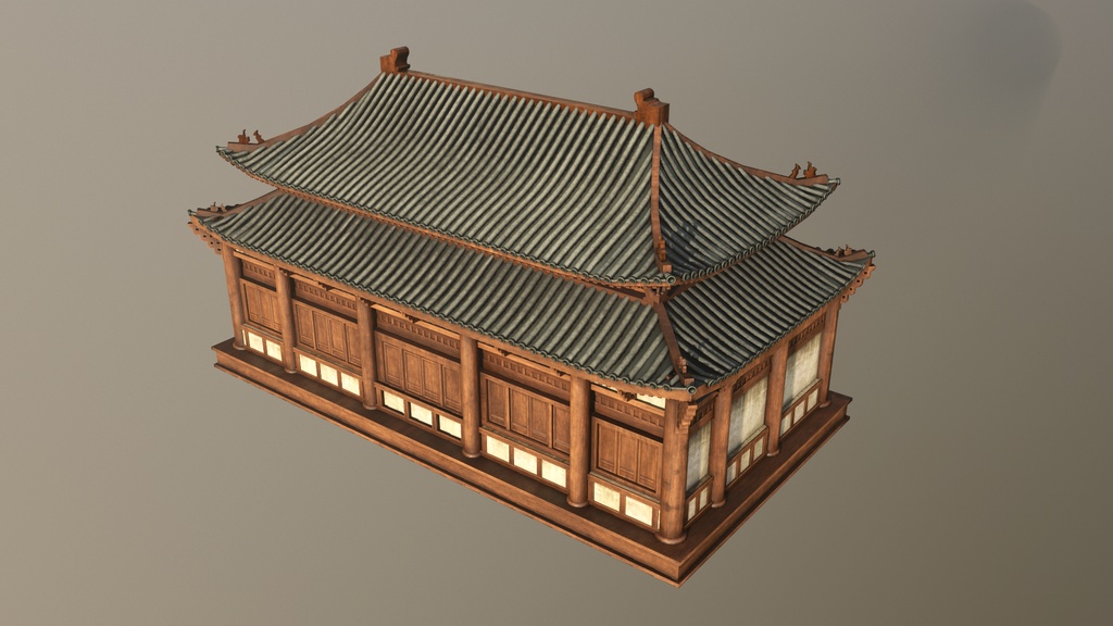 Asian Japanese Traditional Realistic 3d Building Model
