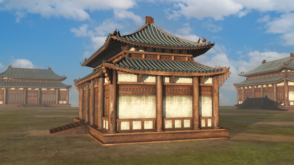 Asian Japanese Traditional Realistic 3d Building Model