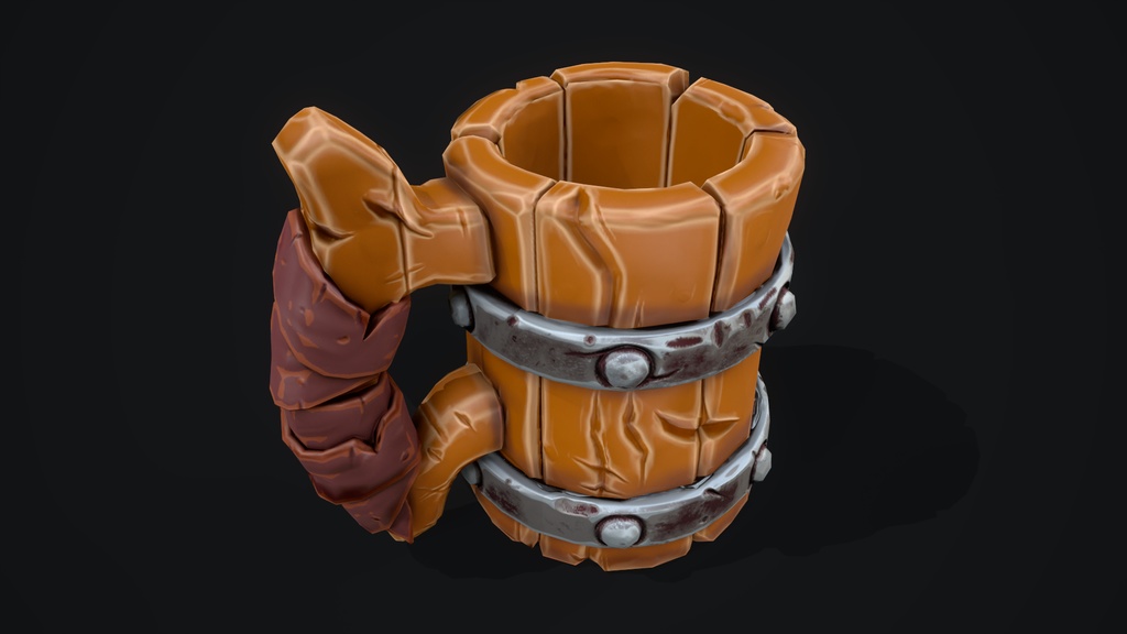 japanese Stylized Wooden Mug