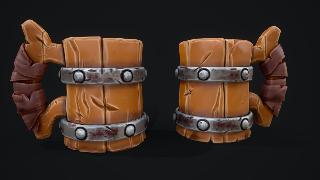 japanese Stylized Wooden Mug