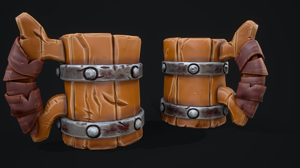 japanese Stylized Wooden Mug