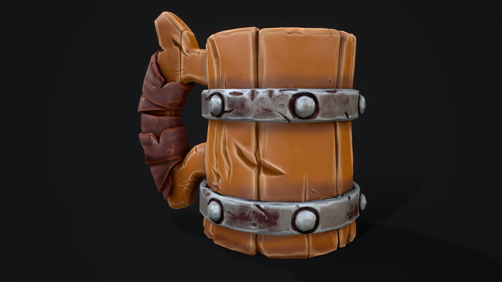 japanese Stylized Wooden Mug