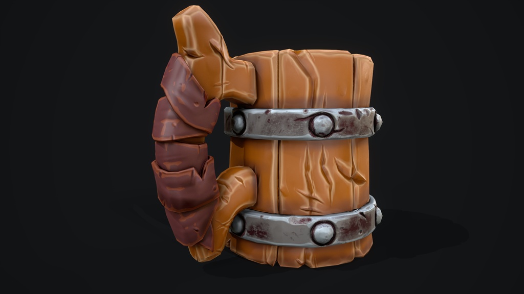 japanese Stylized Wooden Mug