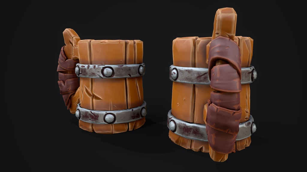 japanese Stylized Wooden Mug