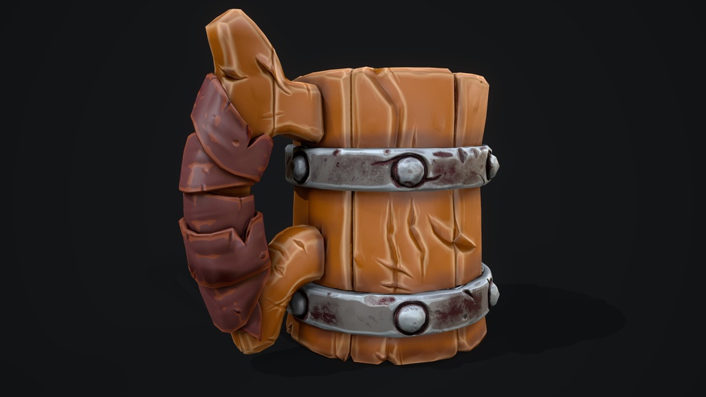 japanese Stylized Wooden Mug